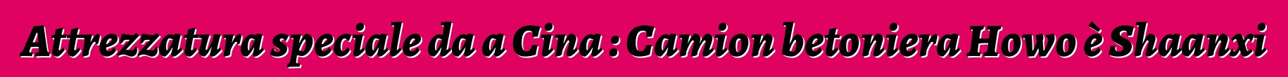 Attrezzatura speciale da a Cina : Camion betoniera Howo è Shaanxi