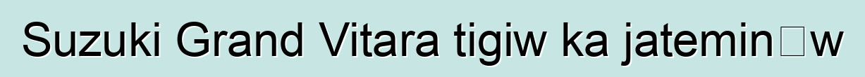 Suzuki Grand Vitara tigiw ka jateminɛw
