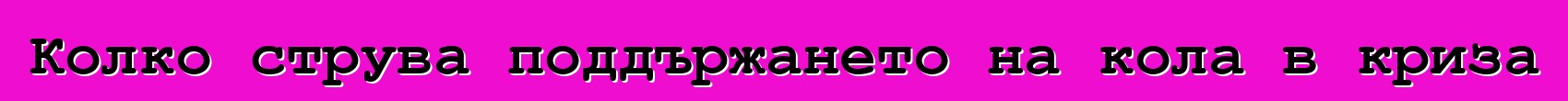 Колко струва поддържането на кола в криза