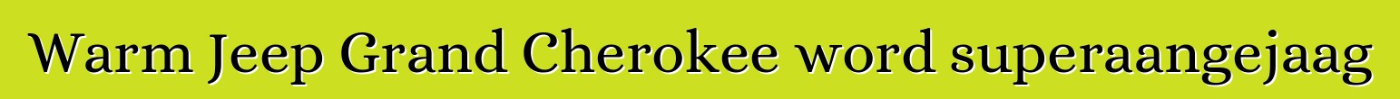 Warm Jeep Grand Cherokee word superaangejaag