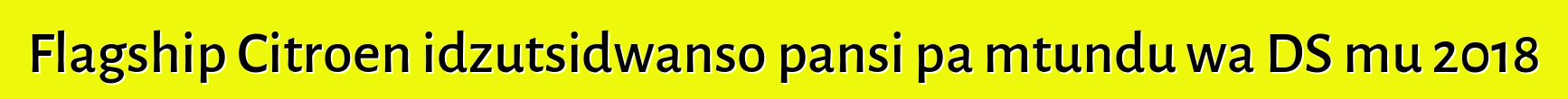 Flagship Citroen idzutsidwanso pansi pa mtundu wa DS mu 2018