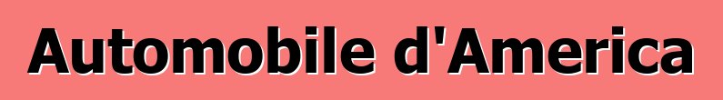 Automobile d'America