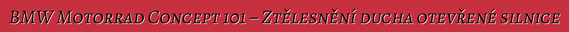 BMW Motorrad Concept 101 – Ztělesnění ducha otevřené silnice