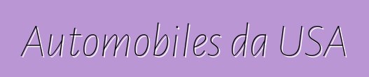 Automobiles da USA