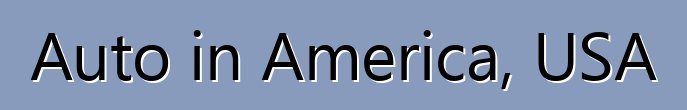 Auto in America, USA