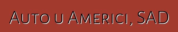 Auto u Americi, SAD
