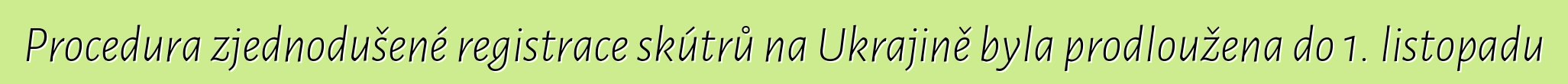 Procedura zjednodušené registrace skútrů na Ukrajině byla prodloužena do 1. listopadu