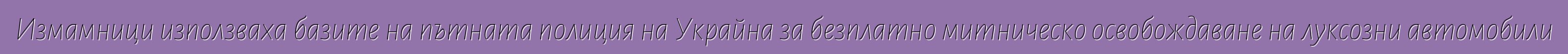 Измамници използваха базите на пътната полиция на Украйна за безплатно митническо освобождаване на луксозни автомобили