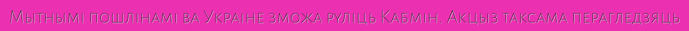 Мытнымі пошлінамі ва Украіне зможа руліць Кабмін. Акцыз таксама перагледзяць