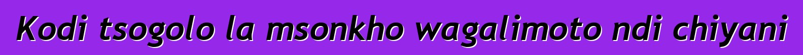 Kodi tsogolo la msonkho wagalimoto ndi chiyani