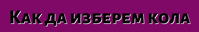 Как да изберем кола