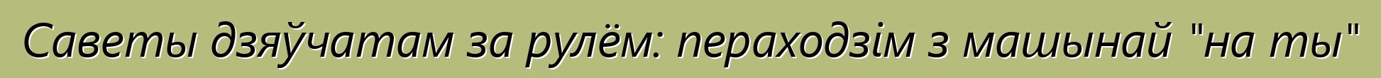 Саветы дзяўчатам за рулём: пераходзім з машынай "на ты"