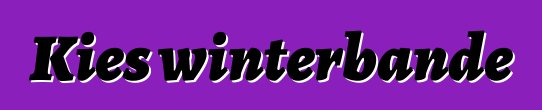 Kies winterbande