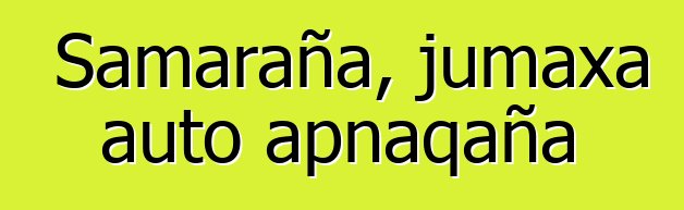 Samaraña, jumaxa auto apnaqaña