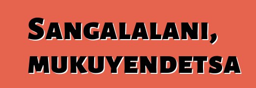 Sangalalani, mukuyendetsa