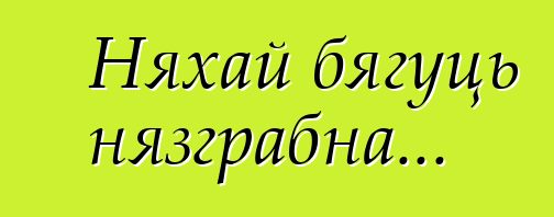 Няхай бягуць нязграбна...