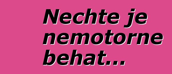 Nechte je nemotorně běhat...