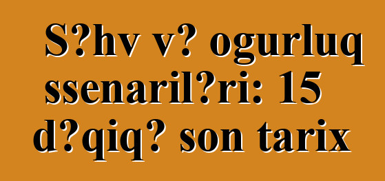 Səhv və oğurluq ssenariləri: 15 dəqiqə son tarix
