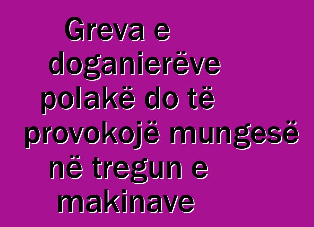 Greva e doganierëve polakë do të provokojë mungesë në tregun e makinave