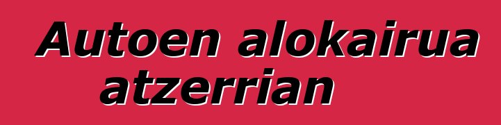 Autoen alokairua atzerrian