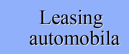 Leasing automobila