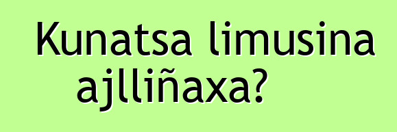 Kunatsa limusina ajlliñaxa?