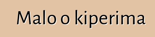Malo o kiperima