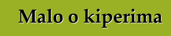 Malo o kiperima