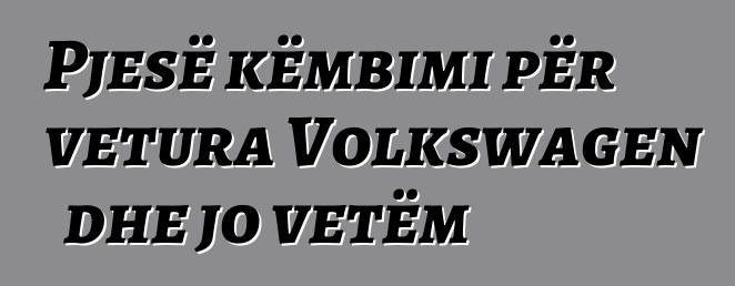 Pjesë këmbimi për vetura Volkswagen dhe jo vetëm