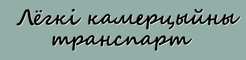 Лёгкі камерцыйны транспарт