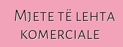 Mjete të lehta komerciale