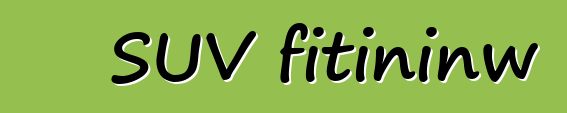 SUV fitininw