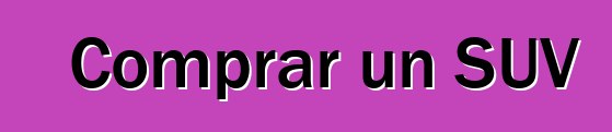 Comprar un SUV