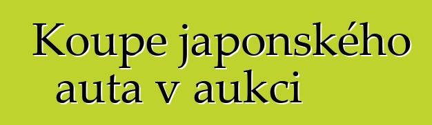 Koupě japonského auta v aukci
