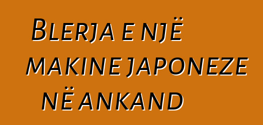 Blerja e një makine japoneze në ankand