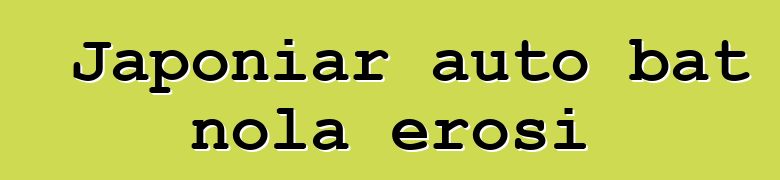 Japoniar auto bat nola erosi