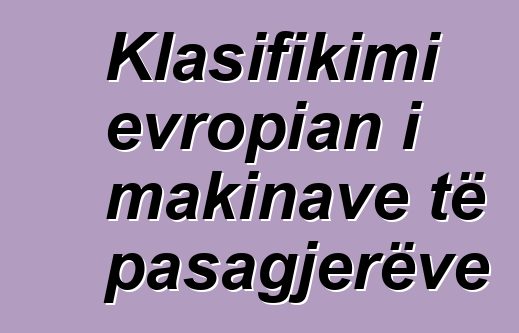 Klasifikimi evropian i makinave të pasagjerëve