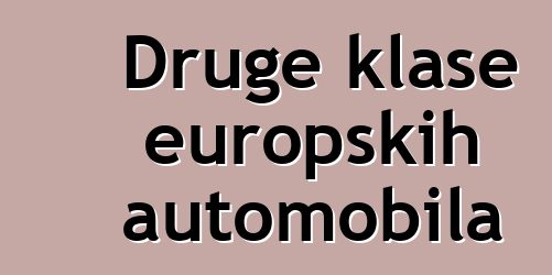 Druge klase europskih automobila
