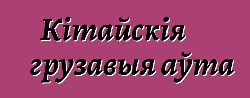 Кітайскія грузавыя аўта