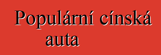 Populární čínská auta