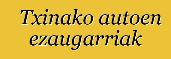 Txinako autoen ezaugarriak