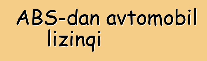 ABŞ-dan avtomobil lizinqi