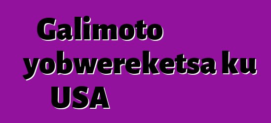 Galimoto yobwereketsa ku USA