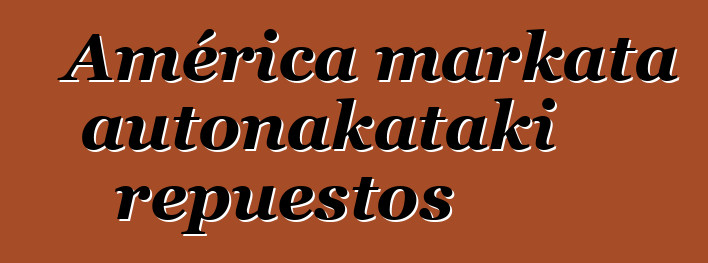 América markata autonakataki repuestos