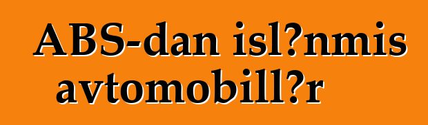 ABŞ-dan işlənmiş avtomobillər