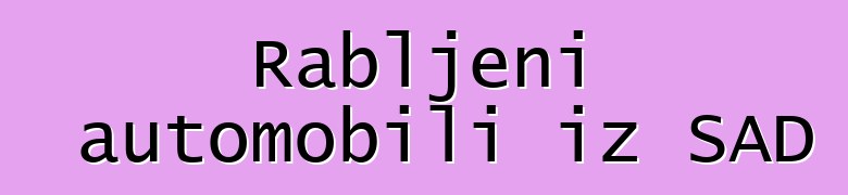 Rabljeni automobili iz SAD