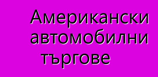 Американски автомобилни търгове