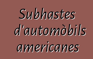Subhastes d'automòbils americanes