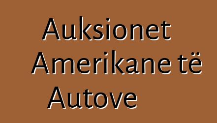 Auksionet Amerikane të Autove