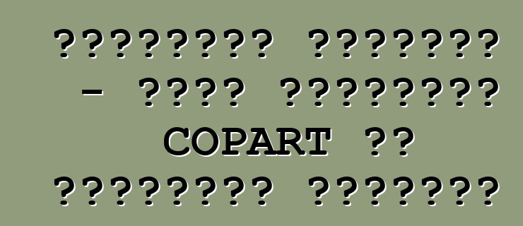 السيارات المحطمة - مزاد السيارات COPART في الولايات المتحدة